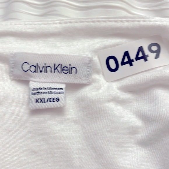 NWT | 449 Calvin Klein| Beautiful Flattering Women's Stretch Textured Shirt Top - Picture 6 of 12